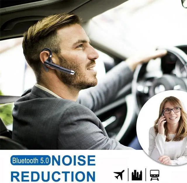 Alt view image 7 of 7 - Wireless Earphone Ear-Hook Headphone Boom Mic Compatible with Samsung Galaxy Z Flip7/Z Flip7 FE, Handsfree Single Headset Over The Ear Earbud