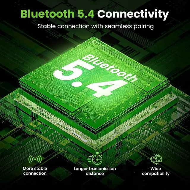 Alt view image 7 of 7 - True Wireless Bluetooth Earbuds Compatible with iPhone Android - 22H Playtime Earpods w/Active Noise Cancellation Up to 98.5% - HD Sound Clarity Smart Touch Control - 5.4 Bluetooth Ear Buds