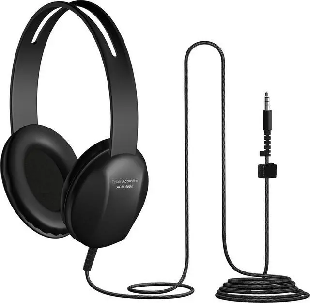 Main image of Cyber Acoustics ACM-4004 3.5mm Headphones with Reinforced TuffCord | Wired 3.5mm Headphones, Smaller Earcups, Padded Headband, Durable Design, Classroom or Home, Made with 60% Recycled Plastic