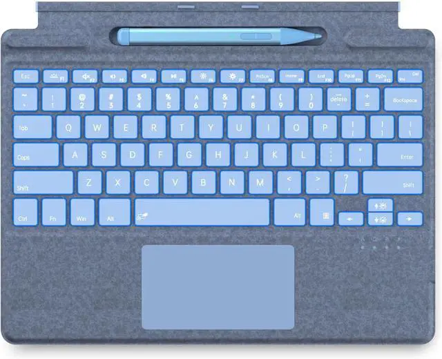 Main image of Surface Pro 11 Keyboard with Slim Pen, Compatible with Microsoft Surface Pro11/10/9 /8 /X, 13 Inch Bluetooth Wireless Backlight Type Cover Blue