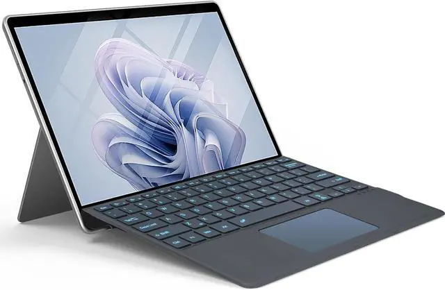 Main image of Backlit Keyboard for Surface Pro 11/10/9/8/X, 7 Colors Font Backlight Detachable Wireless Type Cover Keyboard with Trackpad/Pen Holder Compatible with Microsoft Surface Pro 11/10/9/8/X 13 Inch