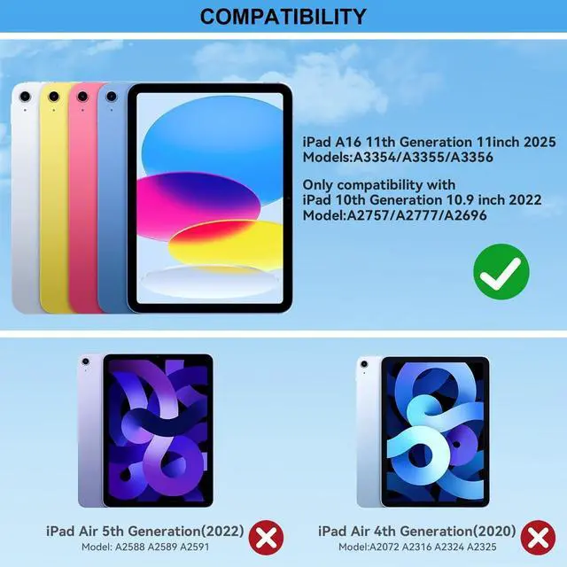 Alt view image 2 of 7 - for iPad 11th (A16) & 10th Generation Case with Keyboard  Magic-Style Magnetic  Floating Cantilever Stand - Multi-Touch Trackpad Keyboard Case for iPad 11 inch 2025&10th Gen 10.9 inch (Black)