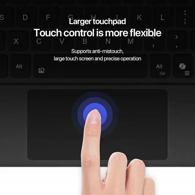 Alt view image 4 of 7 - Bluetooth Keyboard Cover Design for Surface Pro 12" 1st 12 inches Laptop Released in 2025 with 7 Colors of Background Lights (Black)