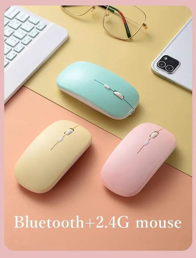 Alt view image 7 of 7 - HENGHUI Keyboard Mouse for Galaxy Tab A9+ /Plus 11 inch 2023 Keyboard Case with Mouse Cute Round Key Detachable BT Color Keyboard Cover,MintGreen