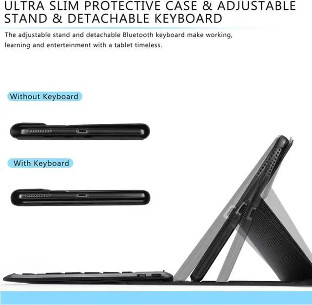 Alt view image 2 of 7 - Backlit Touchpad Keyboard Case for Xiaomi Redmi Pad SE 11 inch 2023, Backlit Wireless Trackpad Keyboard with Leather Stand Cover Case for Xiaomi Redmi Pad case 11 inch Tablet, Black