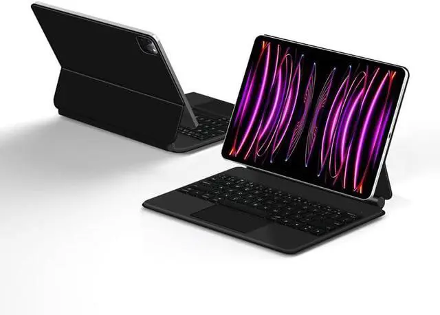 Alt view image 2 of 7 - Keyboard Case for iPad Air 11inch M3 2025 & M2 2024, Magic - Style Keyboard with Multi - Touch Trackpad  Floating Cantilever Stand  Magnetic Case - Free Mouse