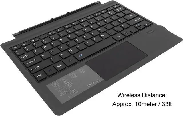 Alt view image 5 of 7 - Bluetooth 5.3 Magnetic Keyboard with Touchpad for for Pro 3/4/5/6/7/7+, Portable Tablet Built in Battery Type C Charging Keyboard
