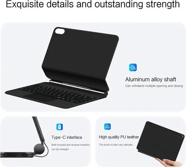 Alt view image 6 of 7 - Keyboard Case for Xiaomi Pad 7/7 Pro 11.2inch, Magic - Style Keyboard with Multi - Touch Trackpad  Floating Cantilever Stand  Magnetic Case - Free Mouse