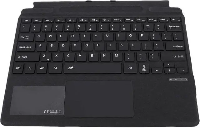 Main image of CHEOTIME Wireless 7 Color Backlit Multimedia Keyboard, Bluetooth Wireless Touchpad Keyboard PU Leather and ABS Materials Designed for Pro Series Tablets (Black)