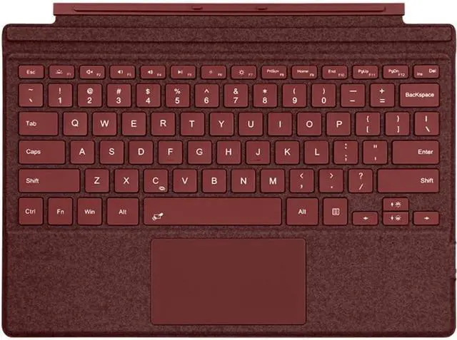 Main image of Keyboard for Surface Pro 7+ Pro 7 Pro 6 Pro 5 Pro 4 Pro 3, Portable Slim Type Cover for Surface Pro, Wireless Keyboard with Multi-Touch Trackpad,7 Color Backlit,Wine Red