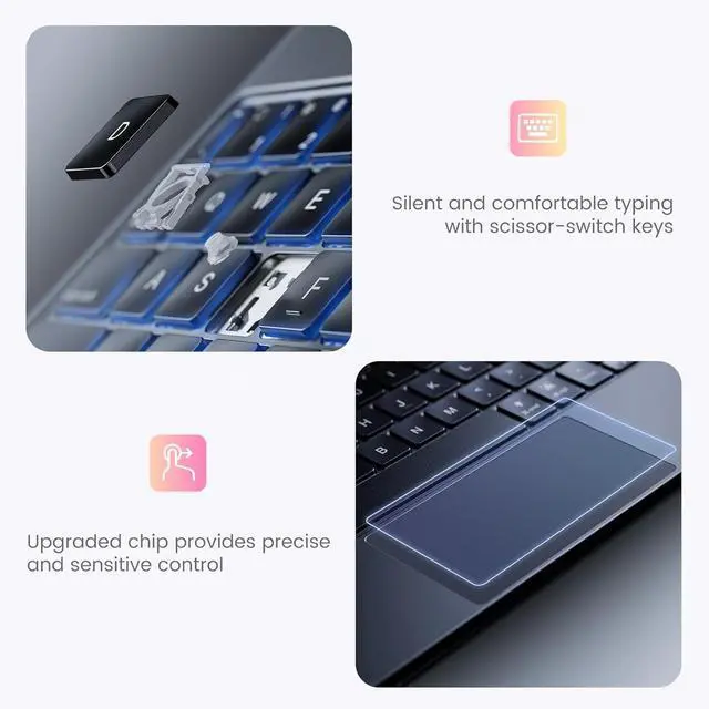 Alt view image 6 of 7 - FERRISA Surface Pro 7 Keyboard, 7 Color Backlight Wireless Keyboard for Microsoft Surface Pro 7+/ 7/6/ 5/4/ 3 Type Cover, Ultra-Slim Surface Pro Key-Board with Strong Magnetic