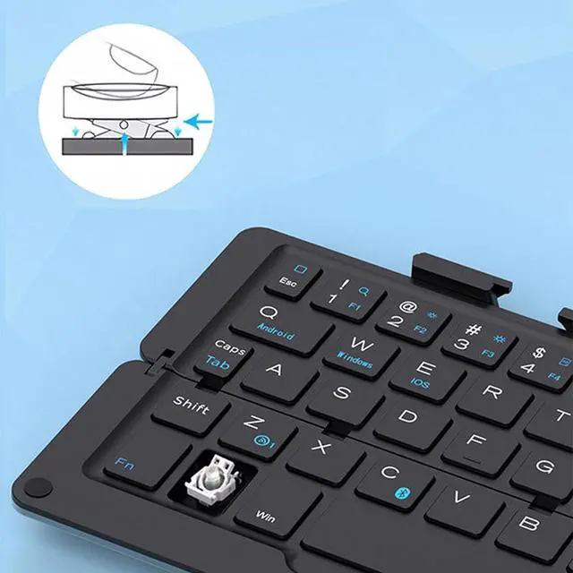 Alt view image 3 of 7 - Wireless BT Keyboard Folding Keyboard with Scissor Keys for Silent Typing Magnetic Stand 60 Days Standby Compact Layout