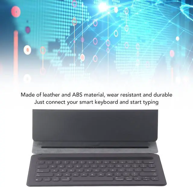 Alt view image 4 of 7 - Bluetooth Keyboard, Smart Keyboard with Case, Cordless Keyboard for 12.9in iOS Tablet Pro 1st 2nd Gen, 64 Keys Full Size UK Version Portable Tablet Keyboard