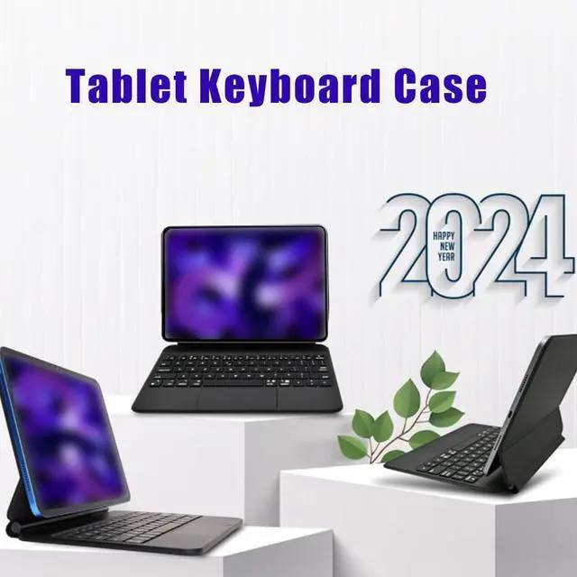 Alt view image 2 of 7 - Three-in-One Design Tablet Smart Control Keyboard, Strong Magnetic Absorption, BT5.2 Long Endurance with 3-Level Adjustable Back, 135° Adjustable Angle, Suitable for 10th 2022