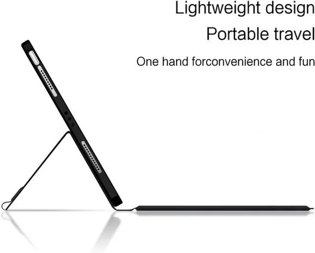 Alt view image 4 of 6 - Integrated Combo Touchpad Keyboard Case for iPad Pro 11/Air 11/Air 4/Air 5 11inches Tablet, 7-Color All-in-one Backlit Keyboard with Pen Holder- Cloth Pattern (iPad Air 5)