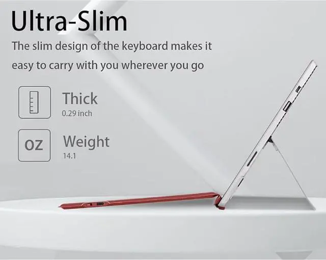 Alt view image 5 of 7 - Tablet Wireless Keyboard, with Pen Holder BT 5.3 Keyboard with 7 Color Backlit for Pro 11 10 9 8 X Portable Silent Keys Multi Touch Touchpad