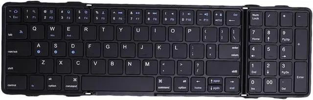 Main image of Yunir Foldable Compact Keyboard,Portable Bluetooth Keyboard with PU Leather Cover,Pocket Sized Wireless Travel Keyboards for Tablet Smartphone Laptop PC Wins iOS Android