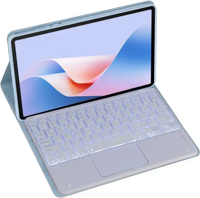 Main image of Magnetic Detachable Wireless Keyboard & Mouse Combo with Leather Cover for Honor Pad 9 Pro 12.1-inch Tablet  Full Wrapped Protection Keyboard Case (Blue,Backlight Touch Pad)