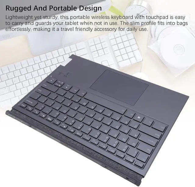 Alt view image 5 of 7 - Diyeeni Fit for Yoga Duet 2020 2021 Tablet Keyboard, Laptop Detachable Keyboard, High Sensitivity Touchpad, US QWERTY Layout with Full Sized Keys, 300mAh Battery