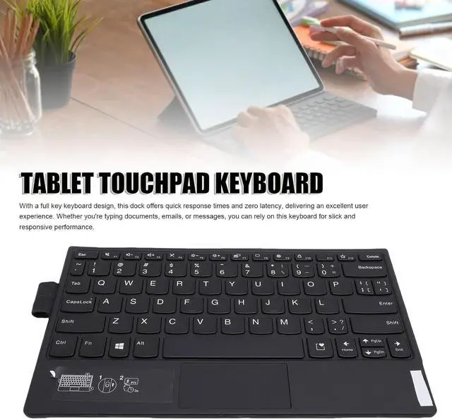 Alt view image 2 of 7 - Keyboard for Thinkpad X1 Fold Tablet, Bluetooth Keyboard with Touchpad, QWERTY Layout, Compact Size, Portable for Travel, Turn Your Tablet to Laptop