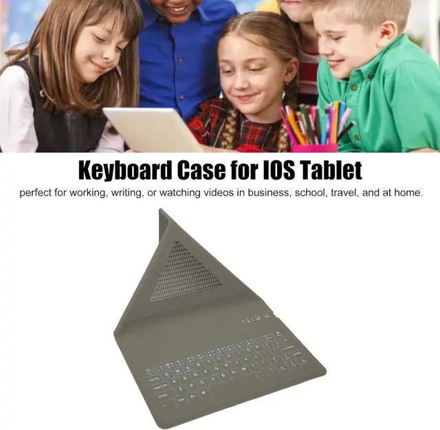Alt view image 3 of 7 - BT3.0 Class 2 Tablet Keyboard Case for iOS Tablet with Full Protection, Stand Design, Slim and Portable