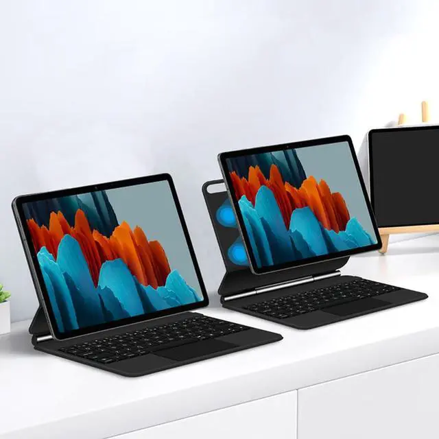 Alt view image 4 of 7 - Keyboard Case for Samsung Galaxy Tab S7 / S8 11inch SM-T870/T875/X700/X706 Tablet, Magic-Style Keyboard with Multi-Touch Trackpad-Floating Cantilever Stand-Magnetic Case-Free Mouse