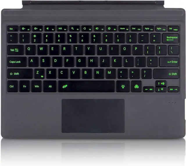 Main image of Keyboard Type Cover for Microsoft Surface Pro 7+ Pro 7 Pro 6 Pro 5 Pro4 Pro3, 12.3 inch, Ultra-Slim Bluetooth Multi-Touchpad Mouse Rechargeable, 7-Color LED Backlit (Black with Backlit)
