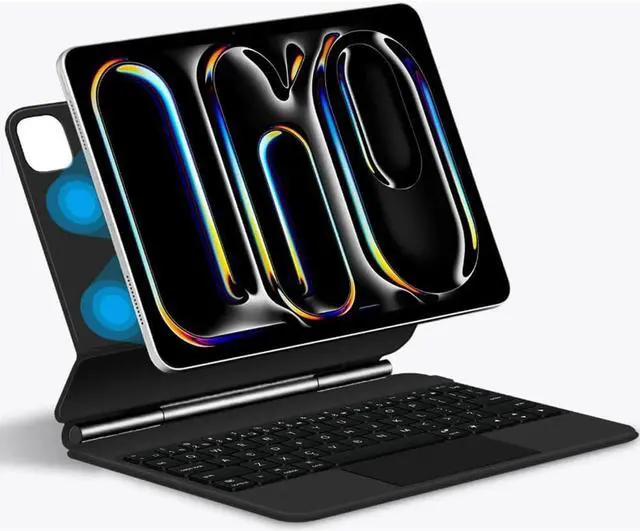 Main image of Keyboard Magic Case for 2024 iPad Air 13 and iPad Pro 12.9 (6th, 5th, 4th, 3rd Gen), Magnetic Keyboard Case with Multi-Touch Trackpad, 7 Colors Backlight,Black