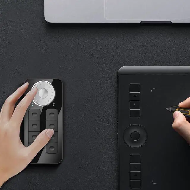 Alt view image 7 of 7 - Gugxiom Mini Keypad with Dial and 8 Quick Keys, Wireless Shortcut Keyboard for Drawing Tablet, PC, Laptops