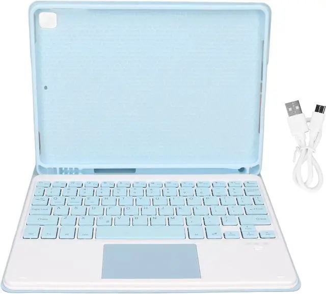 Alt view image 5 of 7 - Tablet Keyboard Magnetic Keyboard iOS Tablet Pro 9.7in with Kickstand Pencil Holder (Blue)