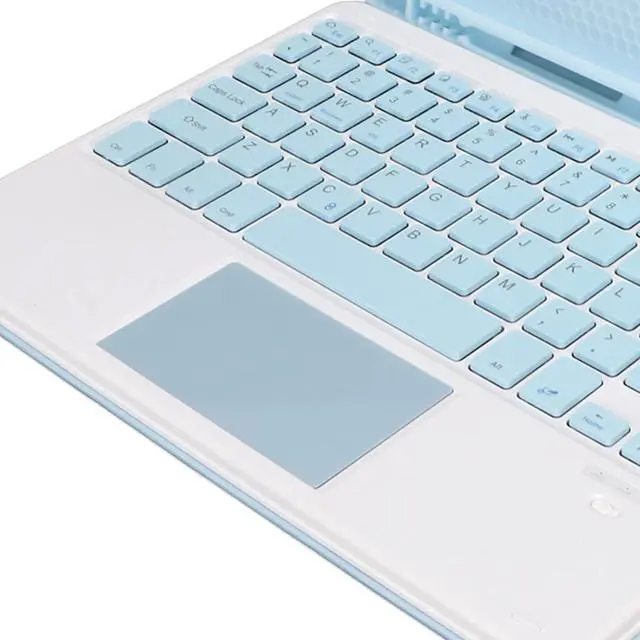 Alt view image 7 of 7 - Tablet Keyboard Magnetic Keyboard iOS Tablet Pro 9.7in with Kickstand Pencil Holder (Blue)