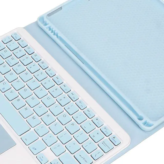 Alt view image 3 of 7 - Tablet Keyboard Magnetic Keyboard iOS Tablet Pro 9.7in with Kickstand Pencil Holder (Blue)