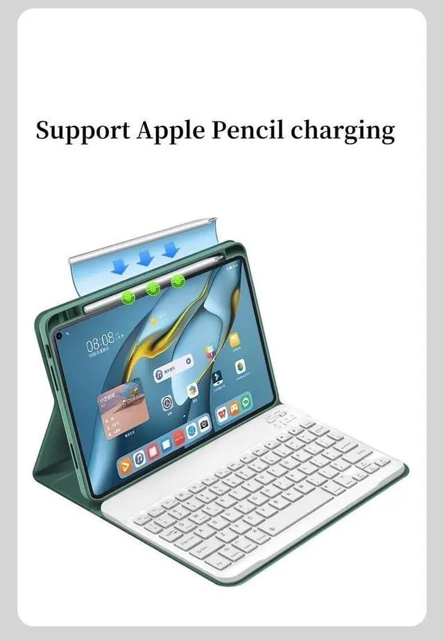 Alt view image 4 of 7 - Backlit Keyboard Case Mouse Compatible with iPad Pro 11 inch M4 2024 Keyboard with 7 Colors Backlight and Bluetooth Mouse Magnetic Detachable Keyboard Cover,Purple