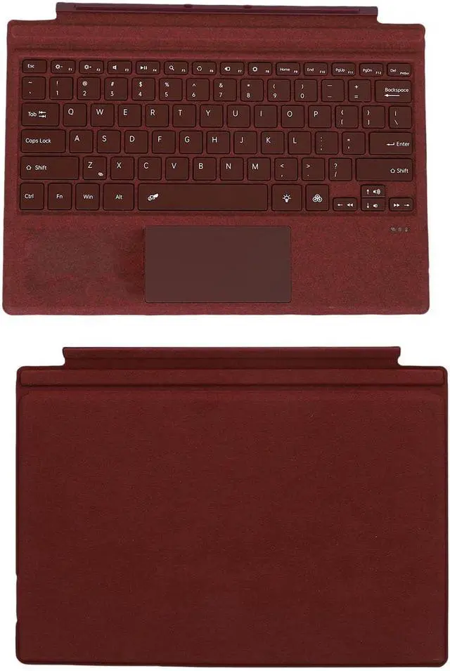 Alt view image 7 of 7 - Gugxiom Keyboard for Pro 7Plus/7/6/5/4/3, Portable Bluetooth 5.3 Wireless Keyboard, Multi Gesture Touchpad, 7 Color Backlit Type Cover (Wine Red)