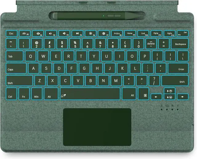 Main image of Surface Pro 11 Keyboard with Slim Pen, Compatible with Microsoft Surface Pro11/10/9 /8 /X, 13 Inch Bluetooth Wireless Backlight Type Cover Green