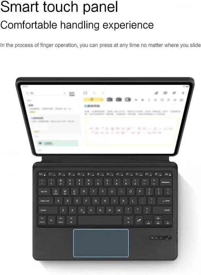 Alt view image 2 of 7 - Folio Keyboard Case for Galaxy Tab S10+ Plus 12.4 inch/Tab S9+ 12.4" Integrated Keyboard Case with Touchpad Slim Folio Touch Keyboard