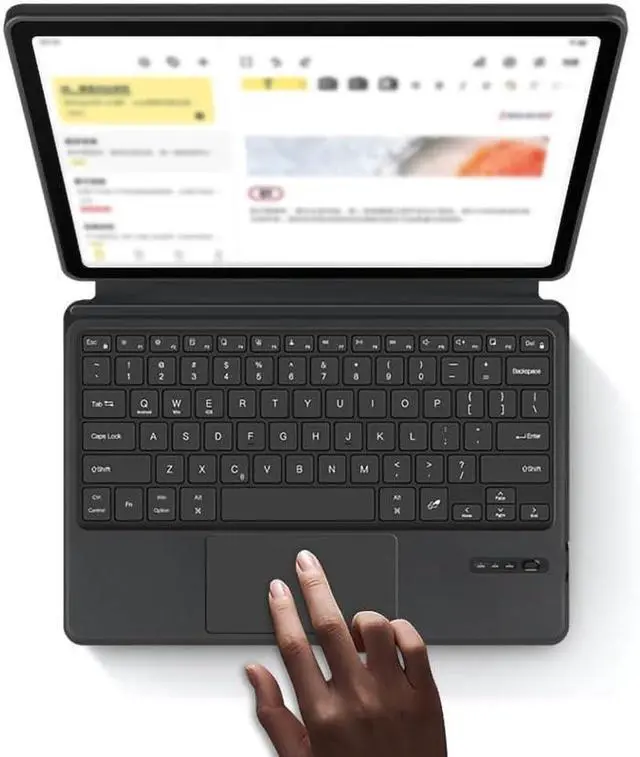 Alt view image 6 of 7 - Folio Keyboard Case for Galaxy Tab S10+ Plus 12.4 inch/Tab S9+ 12.4" Integrated Keyboard Case with Touchpad Slim Folio Touch Keyboard