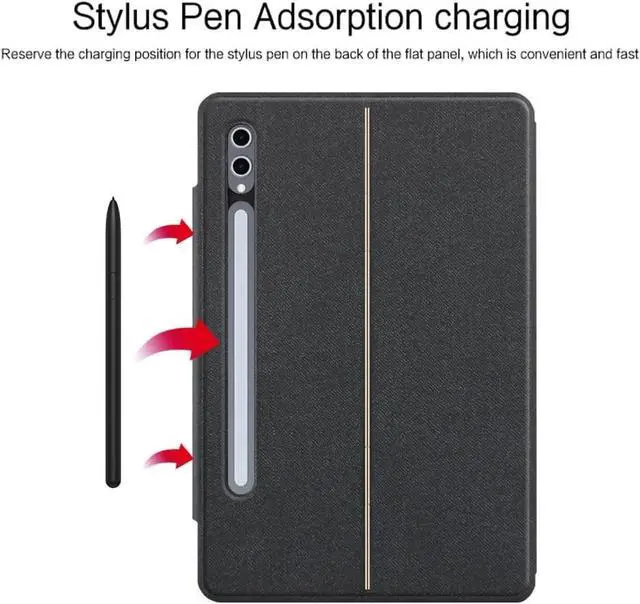 Alt view image 4 of 7 - Folio Keyboard Case for Galaxy Tab S10+ Plus 12.4 inch/Tab S9+ 12.4" Integrated Keyboard Case with Touchpad Slim Folio Touch Keyboard