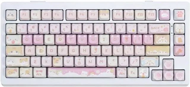 Main image of Meow Meow Squad 141 PBT Mao Profile Keycap Set by Mechanical Keyboards