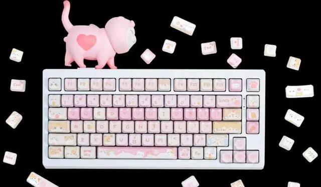 Alt view image 5 of 6 - Meow Meow Squad 141 PBT Mao Profile Keycap Set by Mechanical Keyboards
