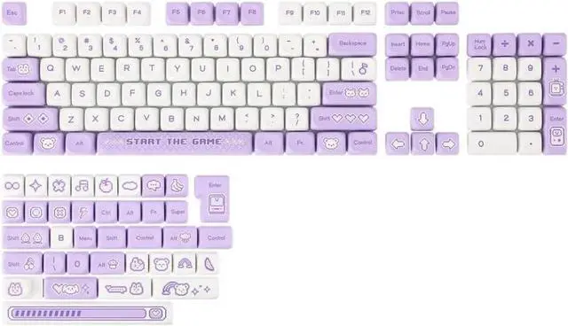 Main image of 141-Key Dye-Sublimated PBT MOA Profile Keycap Set Compatible with ANSI and ISO Mechanical Keyboards