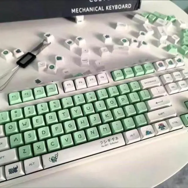 Alt view image 4 of 6 - 135 Frog Design Keycap PBT Thermal Sublimation XDA Profile Compatible with 64 68 87 98 96 104 Mechanical Keyboards