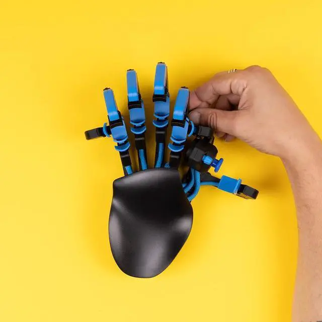 Alt view image 6 of 7 - AZERON Gaming Keypad  Programmable One Handed Keyboard for PC Gaming, Hall Effect Joystick and 30 Programmable Keys, 3D Printed Keypad for Righties (Blue, Cyborg II)
