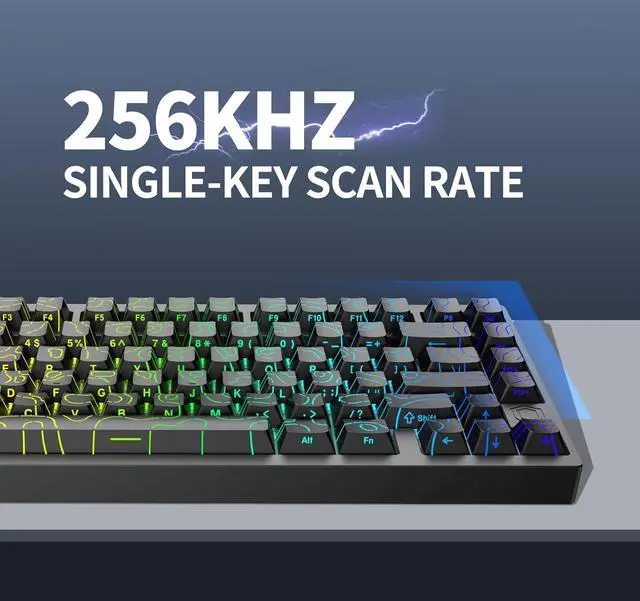 Alt view image 3 of 7 - IROK MG75PRO 81 Keys Wired Magnetic Switch Mechanical Keyboard, Hall Effect, 8KHZ/ARGB/CNC Aluminum, Gasket Structure Gaming Keyboard(Black)