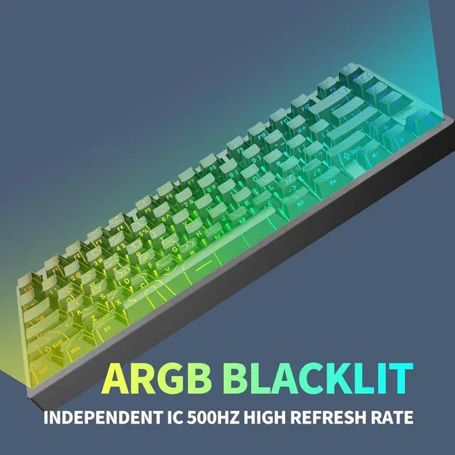 Alt view image 7 of 7 - IROK MG75PRO 81 Keys Wired Magnetic Switch Mechanical Keyboard, Hall Effect, 8KHZ/ARGB/CNC Aluminum, Gasket Structure Gaming Keyboard(Black)