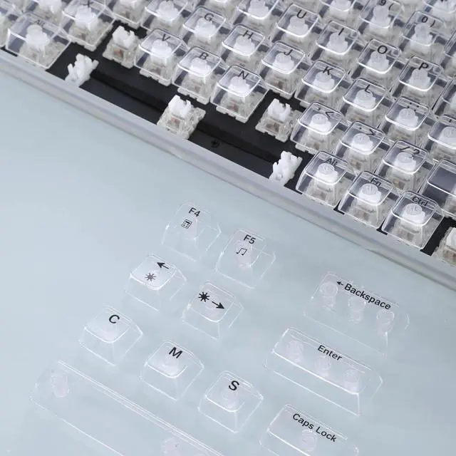 Alt view image 3 of 7 - ZyphX Z-Zero 98-Key Mechanical Keyboard, Hot-Swappable RGB, Crystal Clear Housing, Ice Soul Linear Switches, TOP Mount (Crystal)