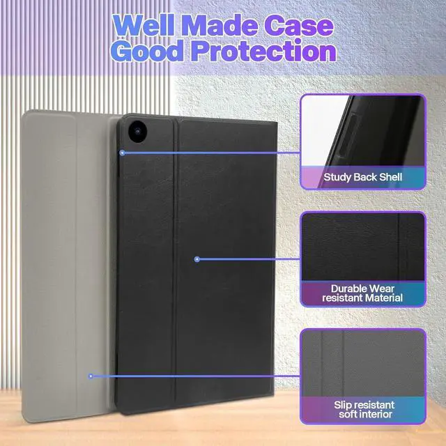 Alt view image 4 of 6 - Keyboard for Fire Max 11 Tablet 11" (13th Generation, 2023 Release), Slim Cover with Detachable Wireless Keyboard & Carrying Bag for All-New Fire Max 11, Black