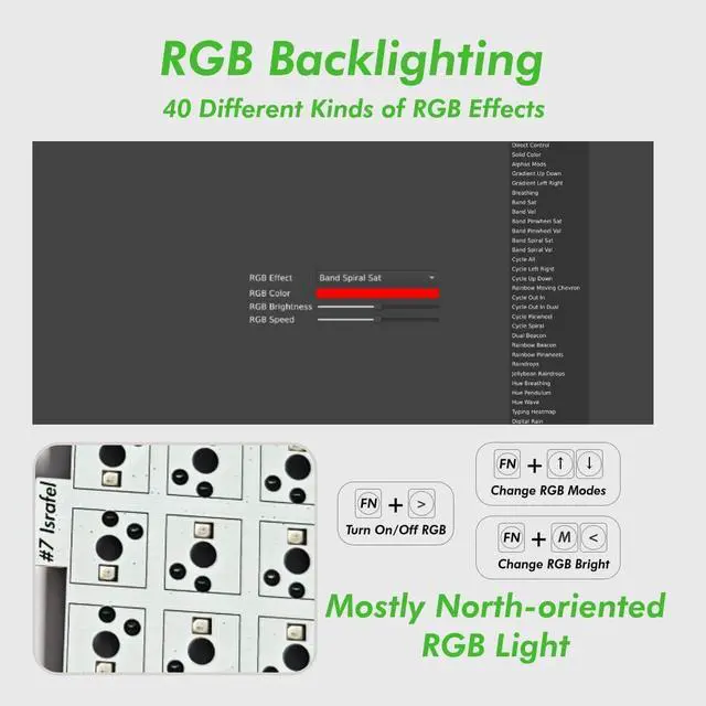 Alt view image 6 of 7 - 07Israfel 50% Ergo-Split Low-Profile Mechanical Keyboard, 56-Key Ortho, Lego-Compatible Case, Wired, Linear Switch, Gasket Mount, Hot-Swappable, RGB, QMK, Vial, Full Kit, (Black)