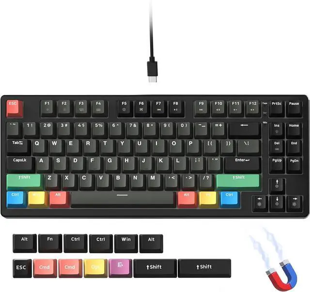 Main image of OHY 75 Percent Rapid Trigger Gaming Keyboard, XVX G75 Wired Mechanical Keyboard 85 Keys with Hyper-Fast Actuation, Dedicated Magnetic Switch, Actuation Point Adjustable,8K Hz Polling Rate-Black