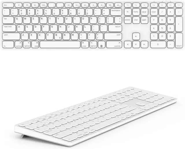 Alt view image 2 of 7 - Wireless Bluetooth Keyboard with Numeric Keypad for Apple Mac OS, Rechargeable, Works with iMac, Mac mini/Pro, MacBook Air/Pro, iPad